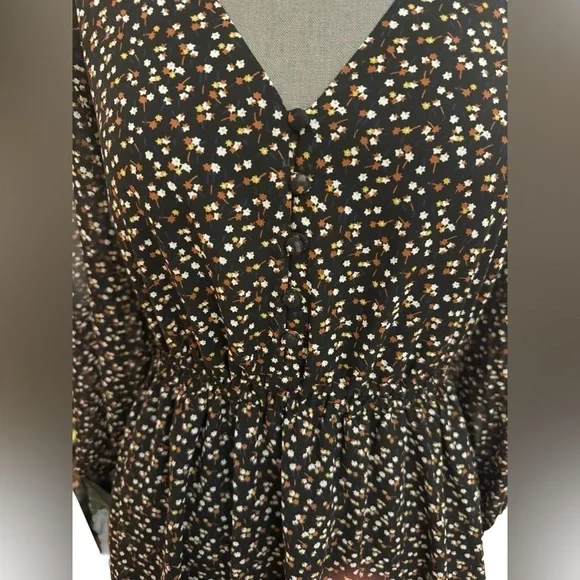Madewell Georgette Ditsy Floral Mini Dress Button Front S - Picture 8 of 15